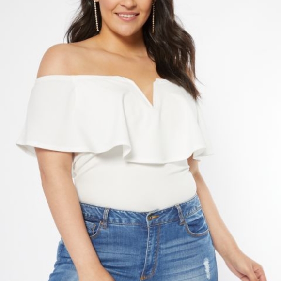 Rue 21 white bodysuit - Picture 2 of 6